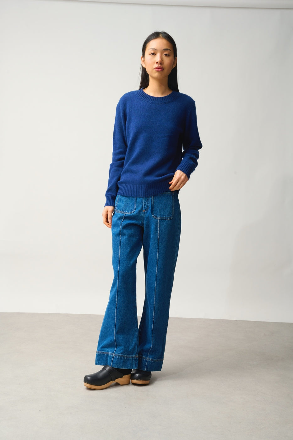 Pull Col Rond 4 Fils - Jetsan - Minuit