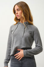 Jersey Con Capucha Yarlside - Franela Chiné - 100% Cachemira 2 Hilos - Mujer