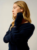 Gants 4 Fils Milo - 100% Cachemire, 4 Fils - Navy - Mixte