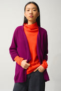 Open V-Neck 3_4-Sleeve Cardigan - Mendip - Purple