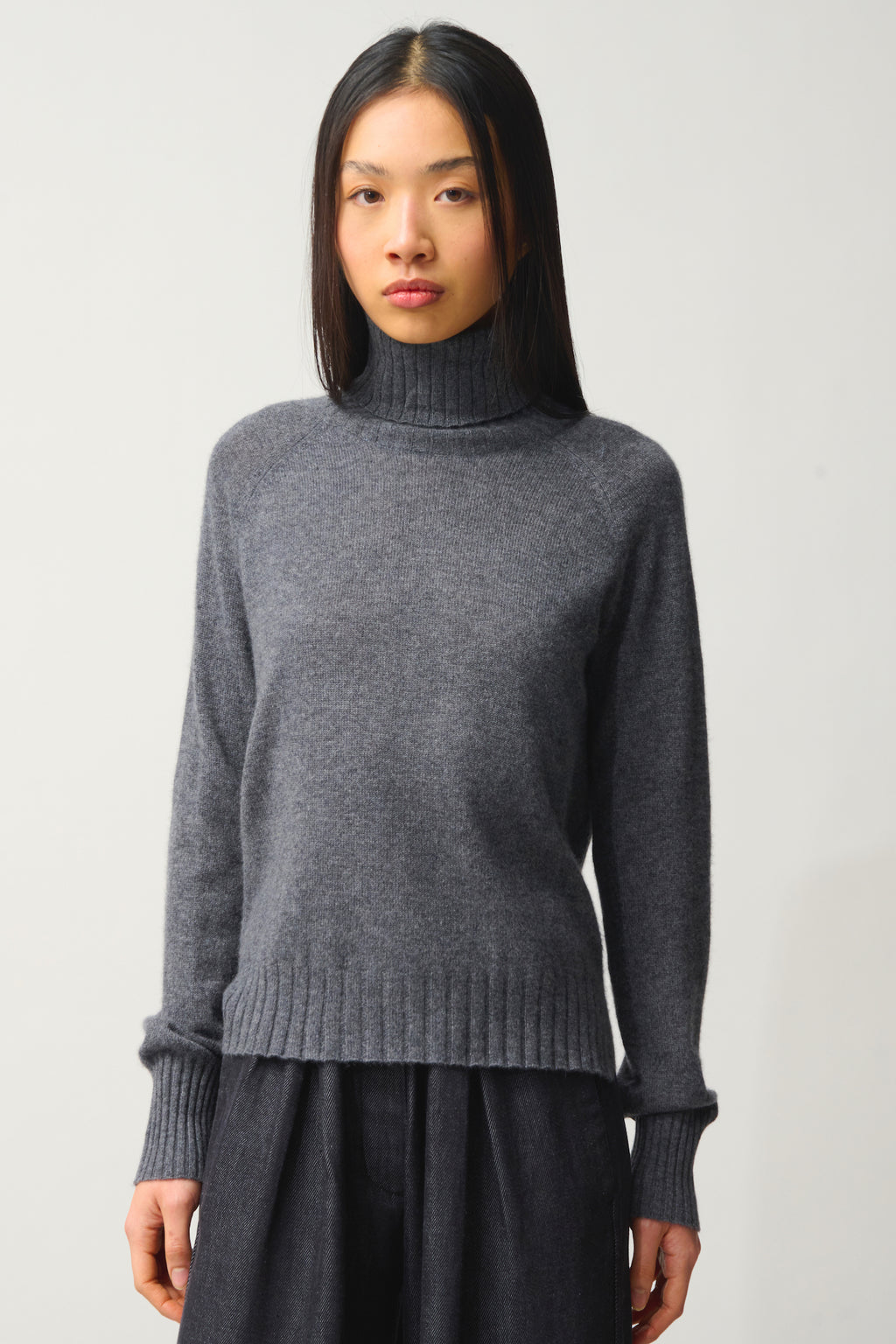 Roll-Neck Jumper - Cassy - Anthracite Marl