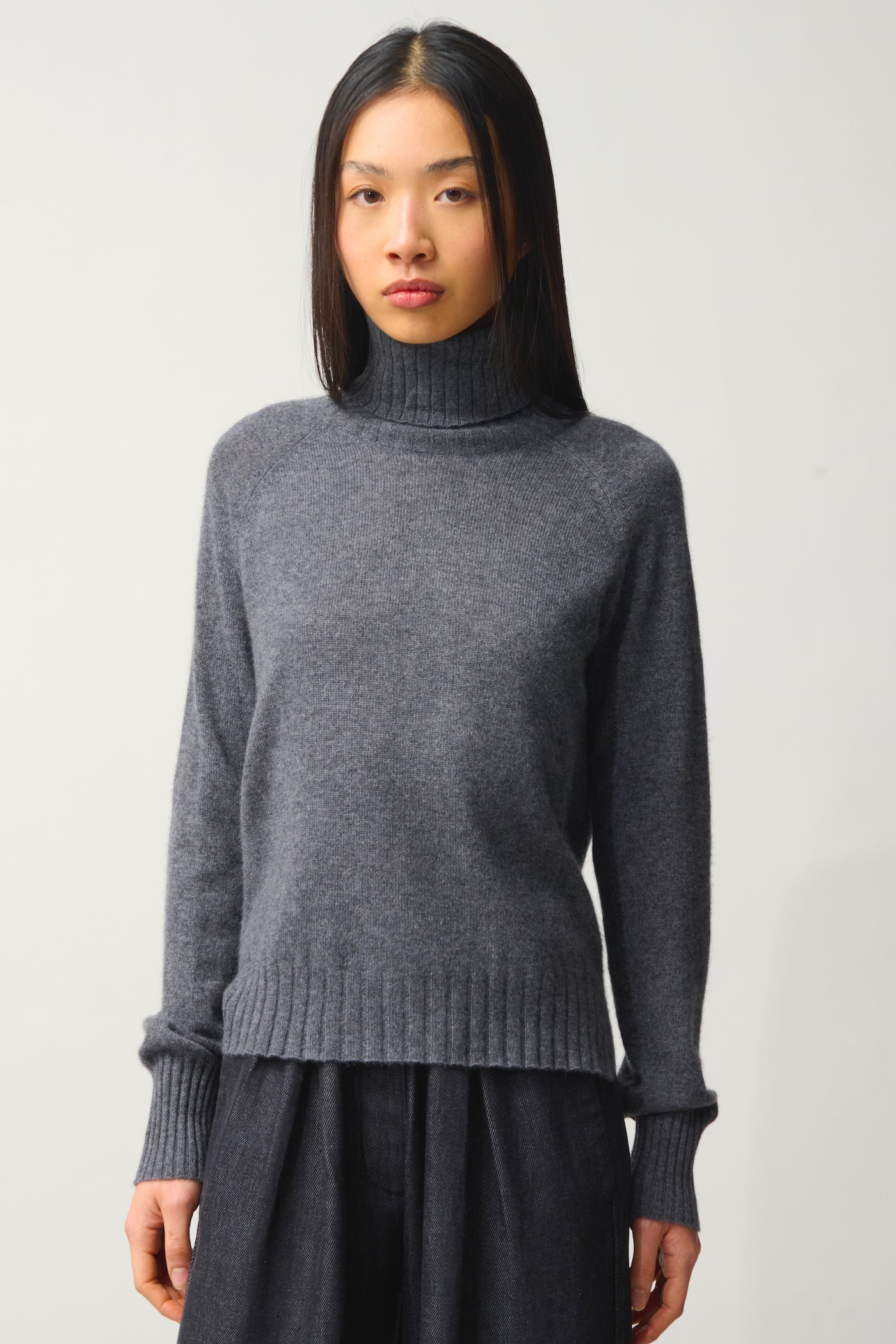 Jersey de Cuello Vuelto - Cassy - Antracita Jaspeado