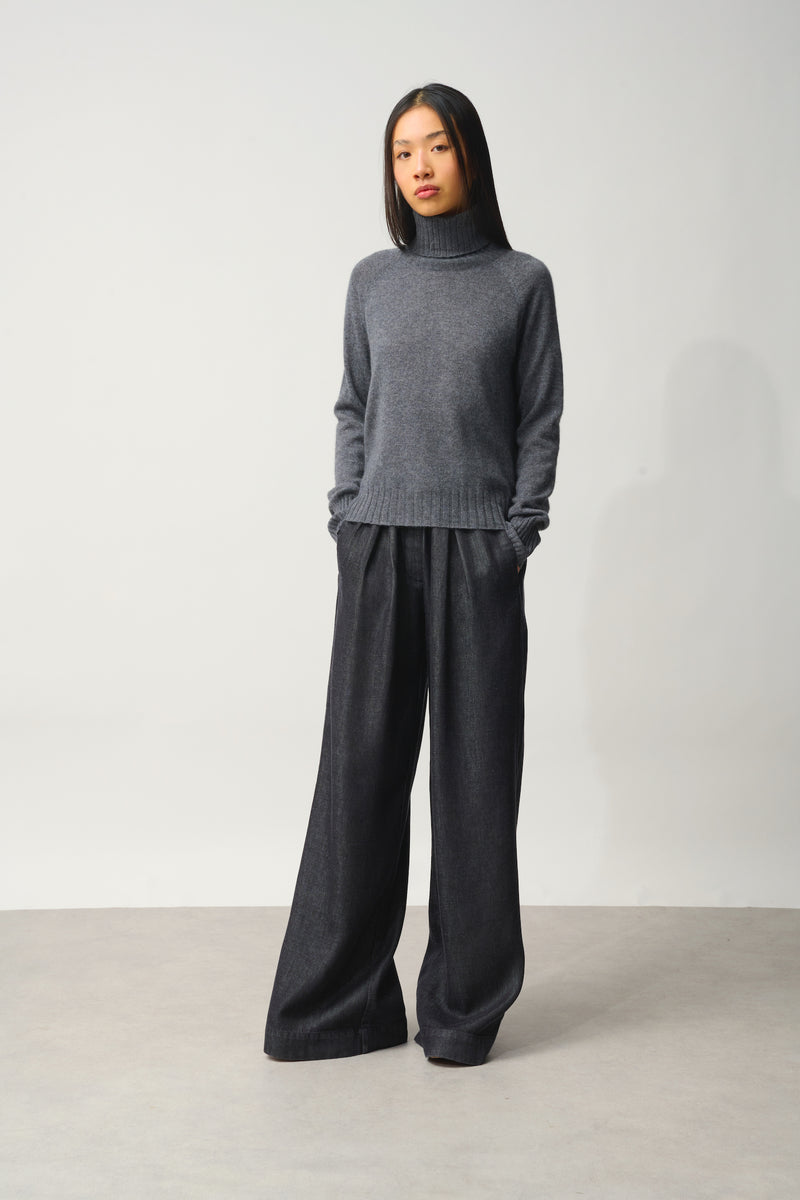 Pull Col Roulé - Cassy - Gris