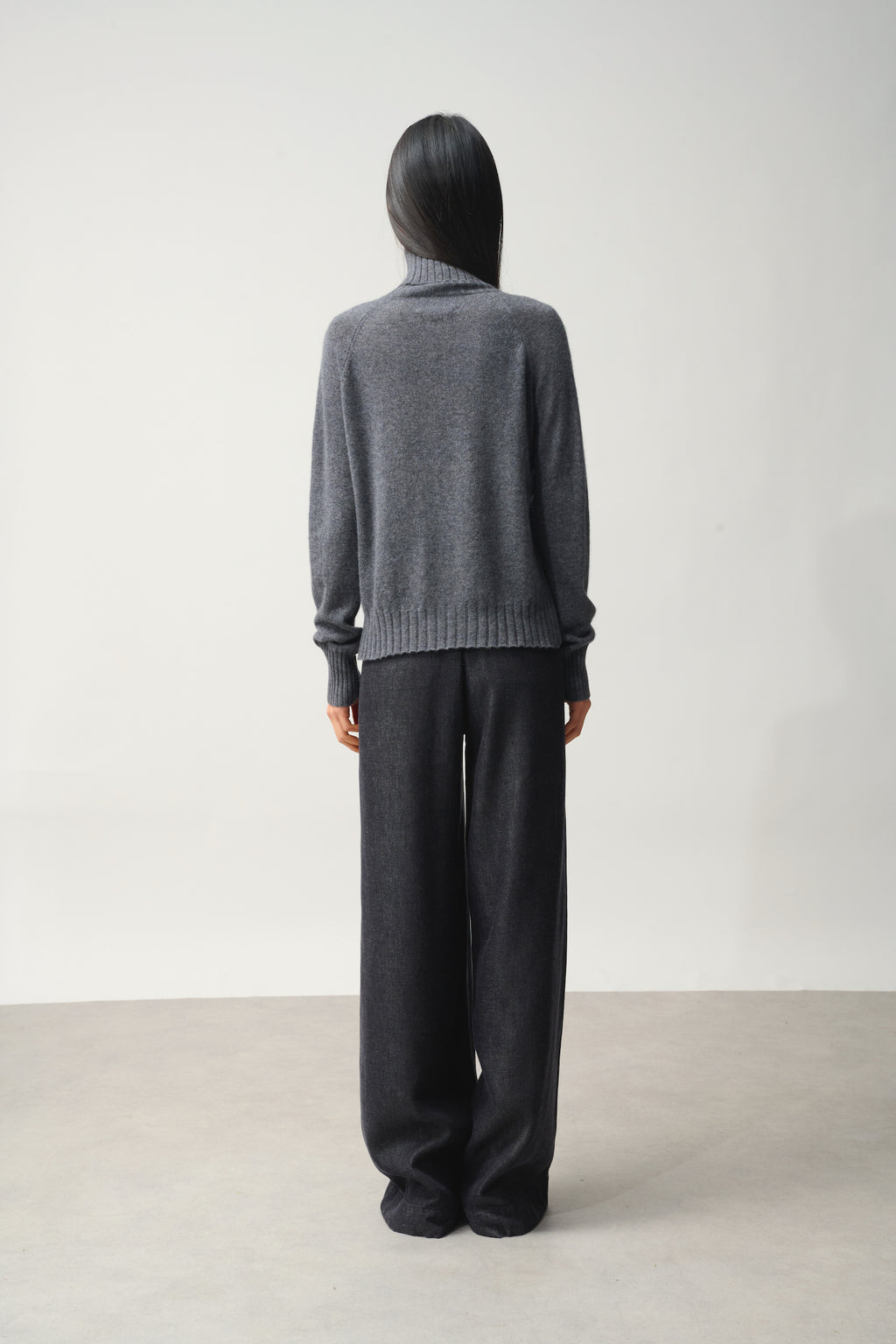 Roll-Neck Jumper - Cassy - Anthracite Marl