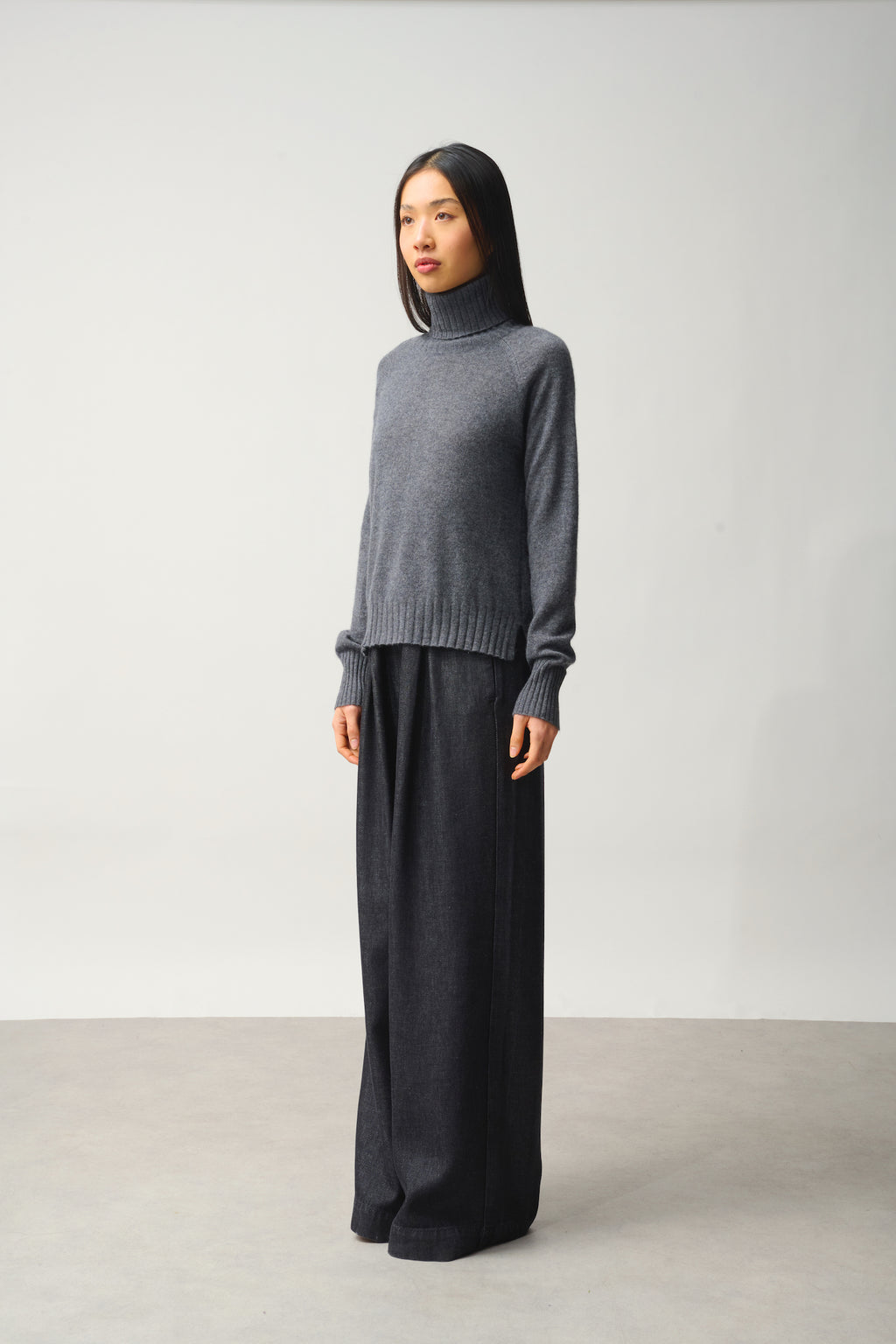 Roll-Neck Jumper - Cassy - Anthracite Marl