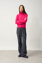Jersey de cuello alto - Cassy - Rosa
