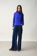 Pull Col Roulé - Cassy - Bleu