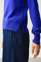 Roll Neck Jumper - Cassy - Blue