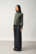 Roll-Neck Jumper - 100% 2-Ply Cashmere - Khaki