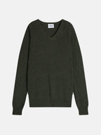 V-Neck Jumper - Jardon - Heather Khaki
