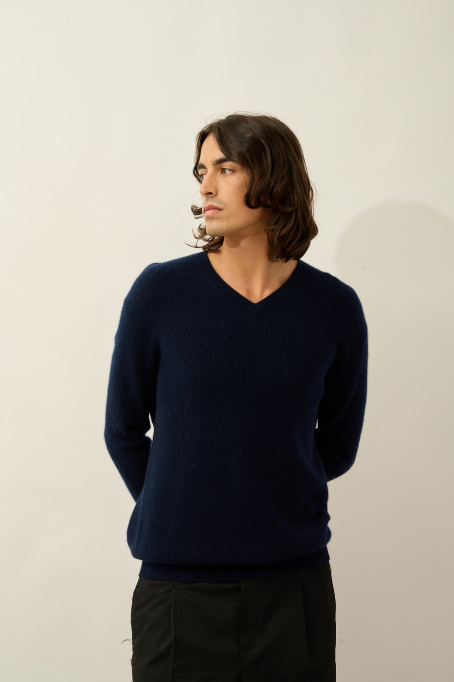 V-Neck Jumper - Jardon - Navy