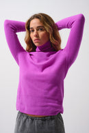 Pull Col Roulé - Bise - Violet