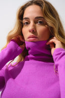 Pull Col Roulé - Bise - Violet