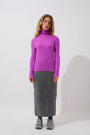 Pull Col Roulé - Bise - Violet