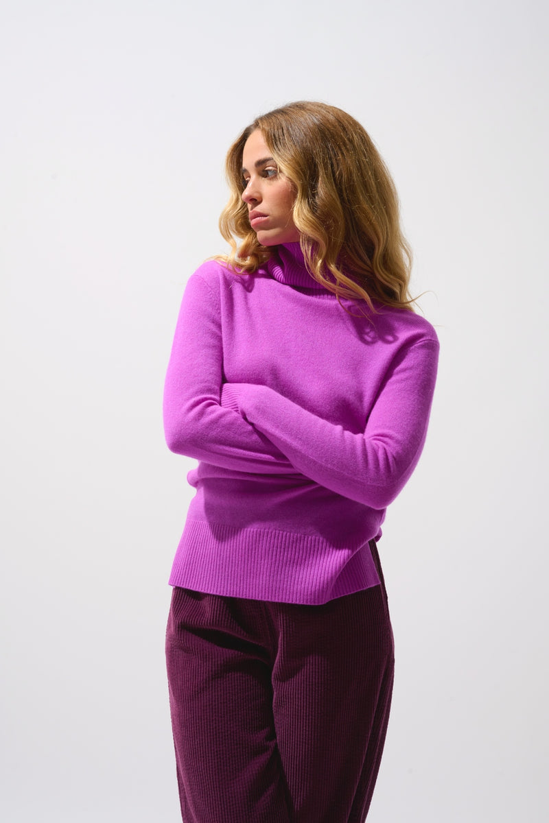 Pull Col Roulé - Fornet - Violet