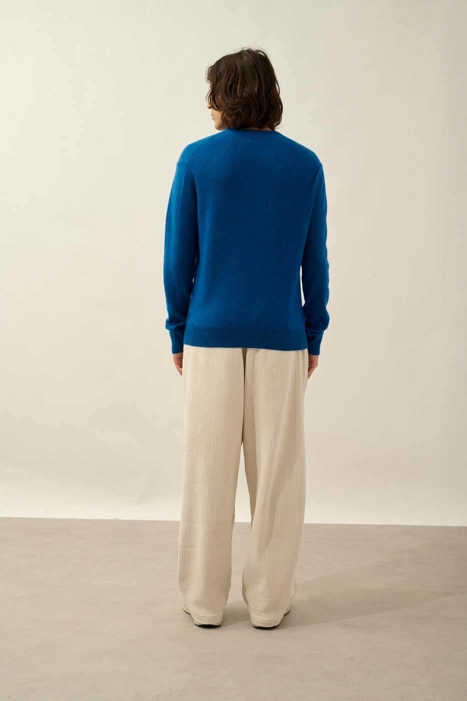 Pull Col Rond - Aiglière - Bleu Chiné