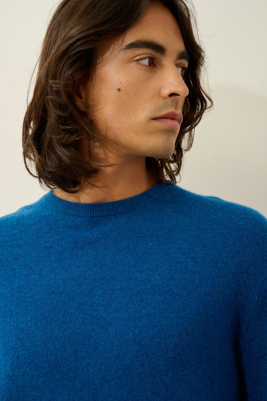 Pull Col Rond - Aiglière - Bleu Chiné