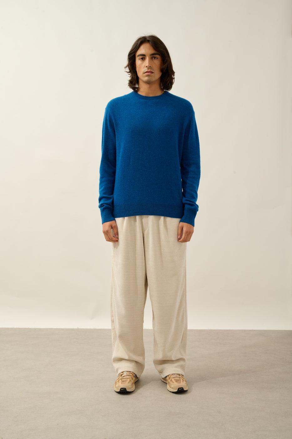 Pull Col Rond - Aiglière - Bleu Chiné