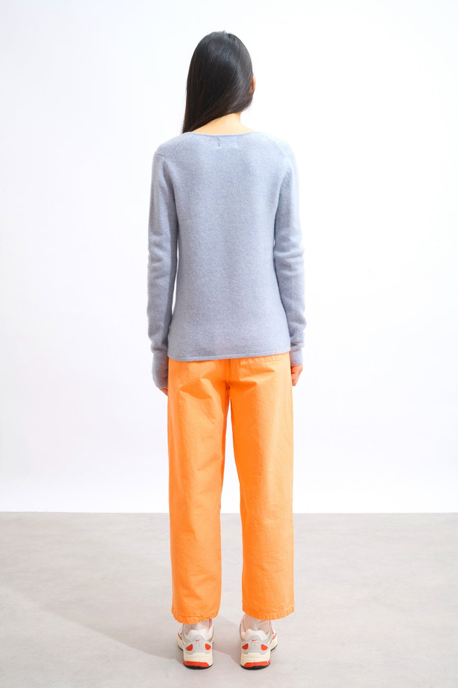 Pull Col V 4 Fils - Chelsea - Bleu Ivoire