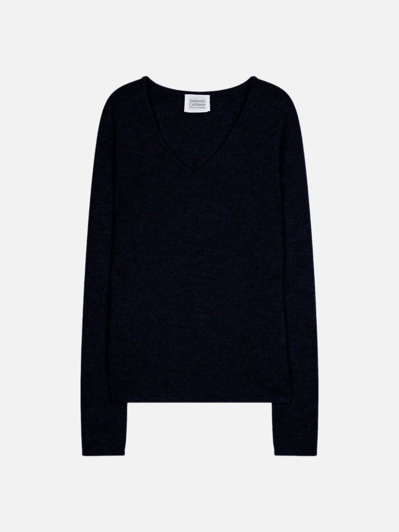 Pull Col V 4 Fils - Chelsea - Caviar