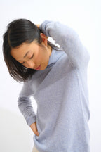 Pull Col Roulé - Bise - Bleu Ivoire