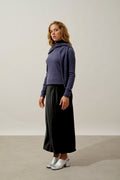 Roll-Neck Jumper - Bise - Mottled Grey Violet