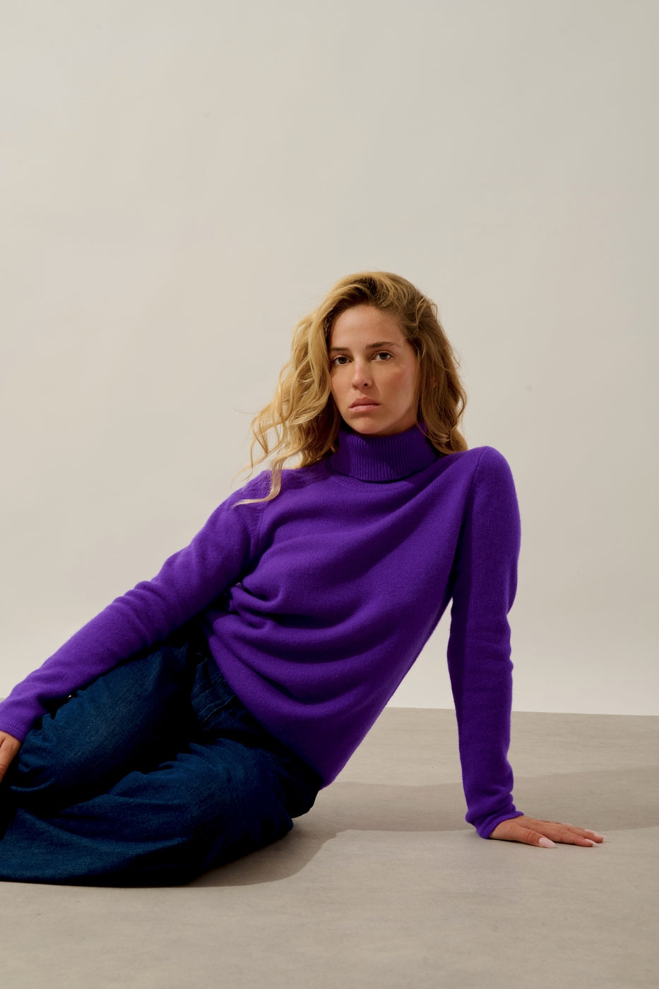 Pull Col Roulé 4 Fils - Linda - Ultra Violet