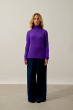 Pull Col Roulé 4 Fils - Linda - Ultra Violet
