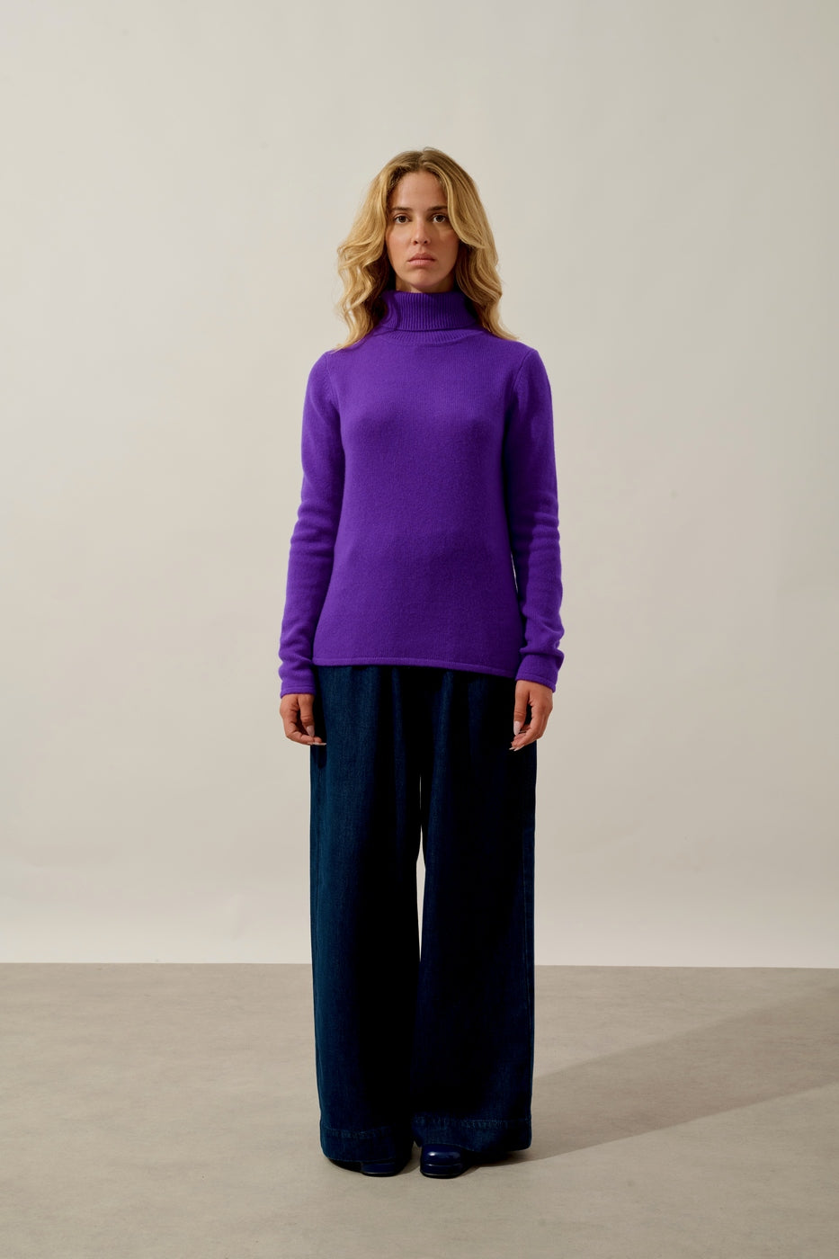 Pull Col Roulé 4 Fils - Linda - Ultra Violet
