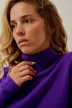 Pull Col Roulé 4 Fils - Linda - Ultra Violet