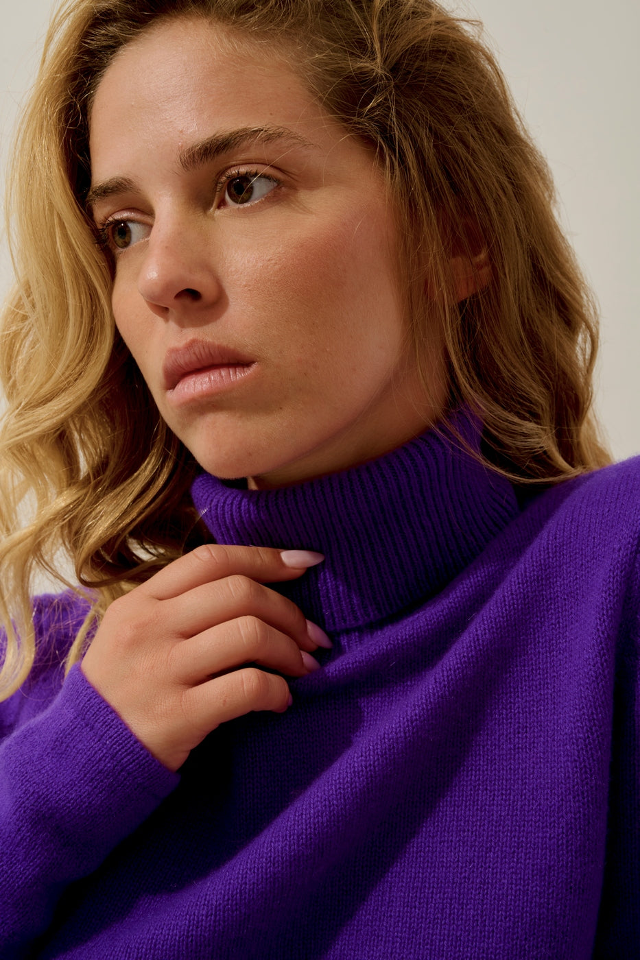 Pull Col Roulé 4 Fils - Linda - Ultra Violet