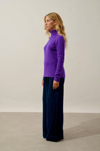 Pull Col Roulé 4 Fils - Linda - Ultra Violet