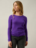 Pull Col Rond Epéna - 100% Cachemire, 2 Fils - Ultra Violet - Femme