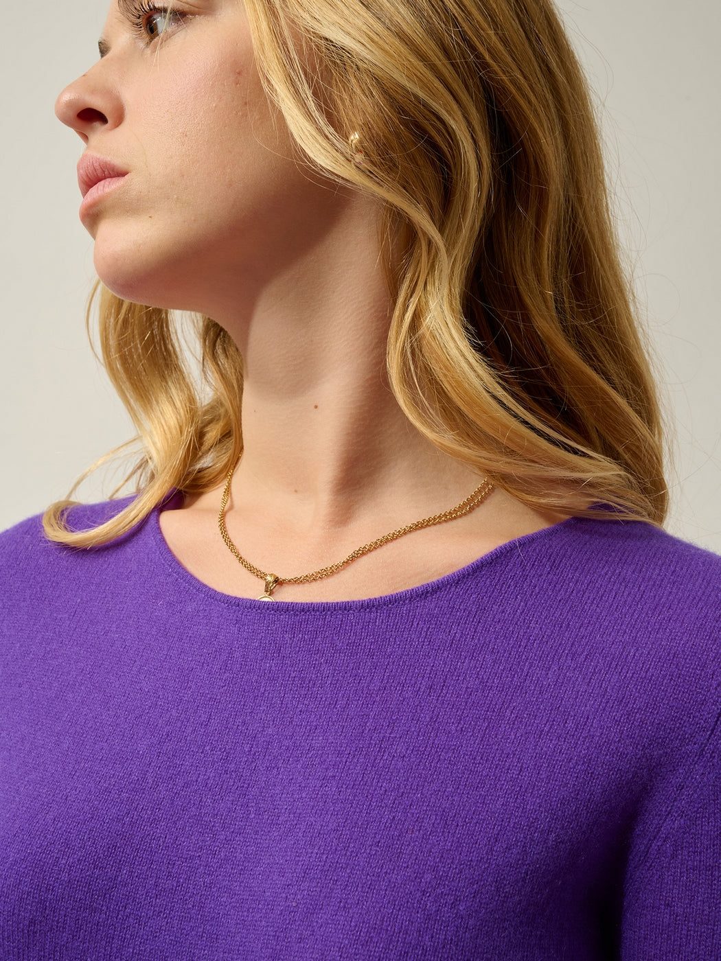 Pull Col Rond Epéna - 100% Cachemire, 2 Fils - Ultra Violet - Femme