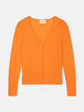 Cardigan Col V Chalais - 100% Cachemire, 2 Fils - Mangue