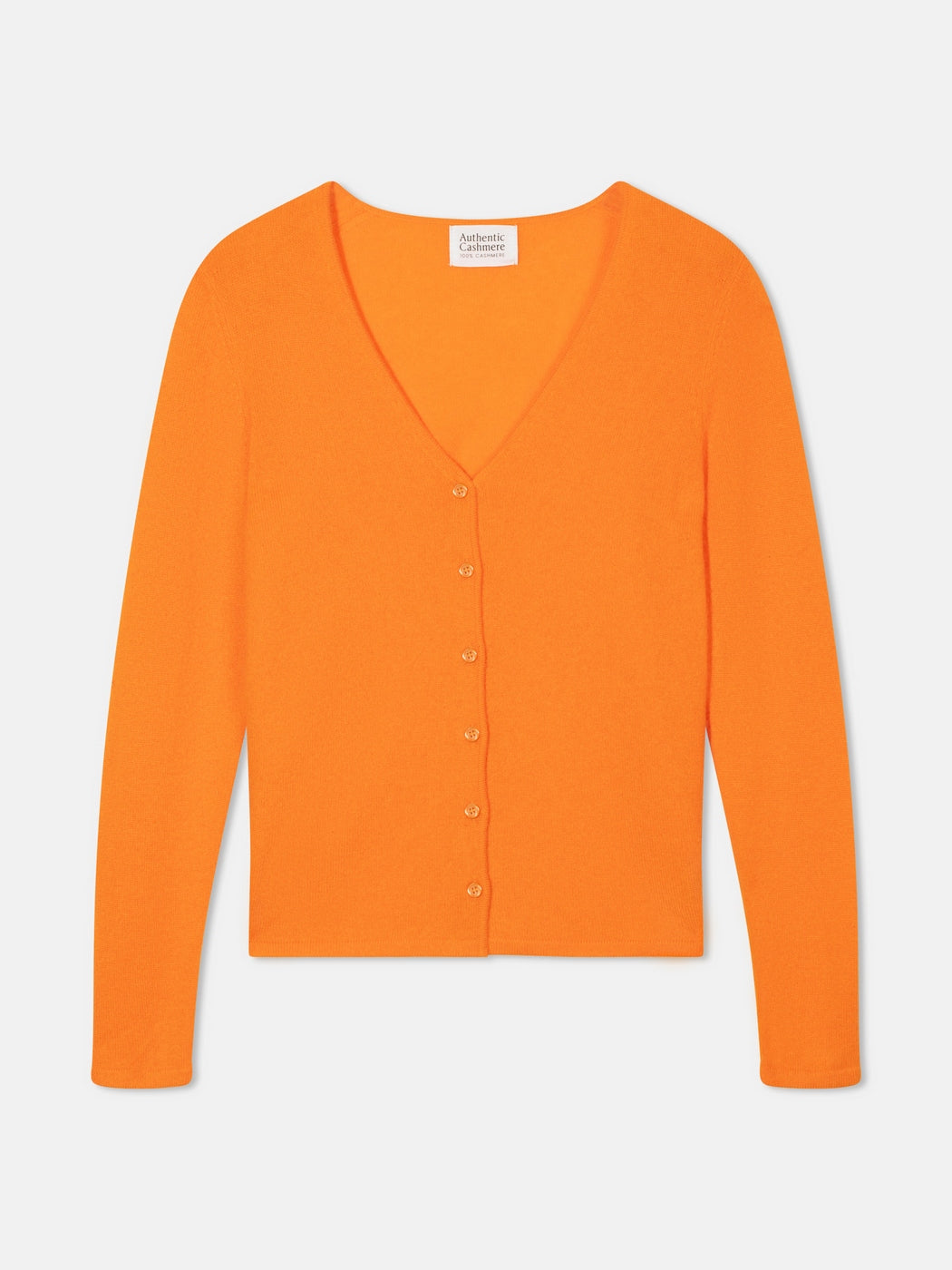 Cardigan Col V Chalais - 100% Cachemire, 2 Fils - Mangue
