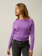 Pull Col Rond Ecrin - 100% Cachemire, 2 Fils - Lilas