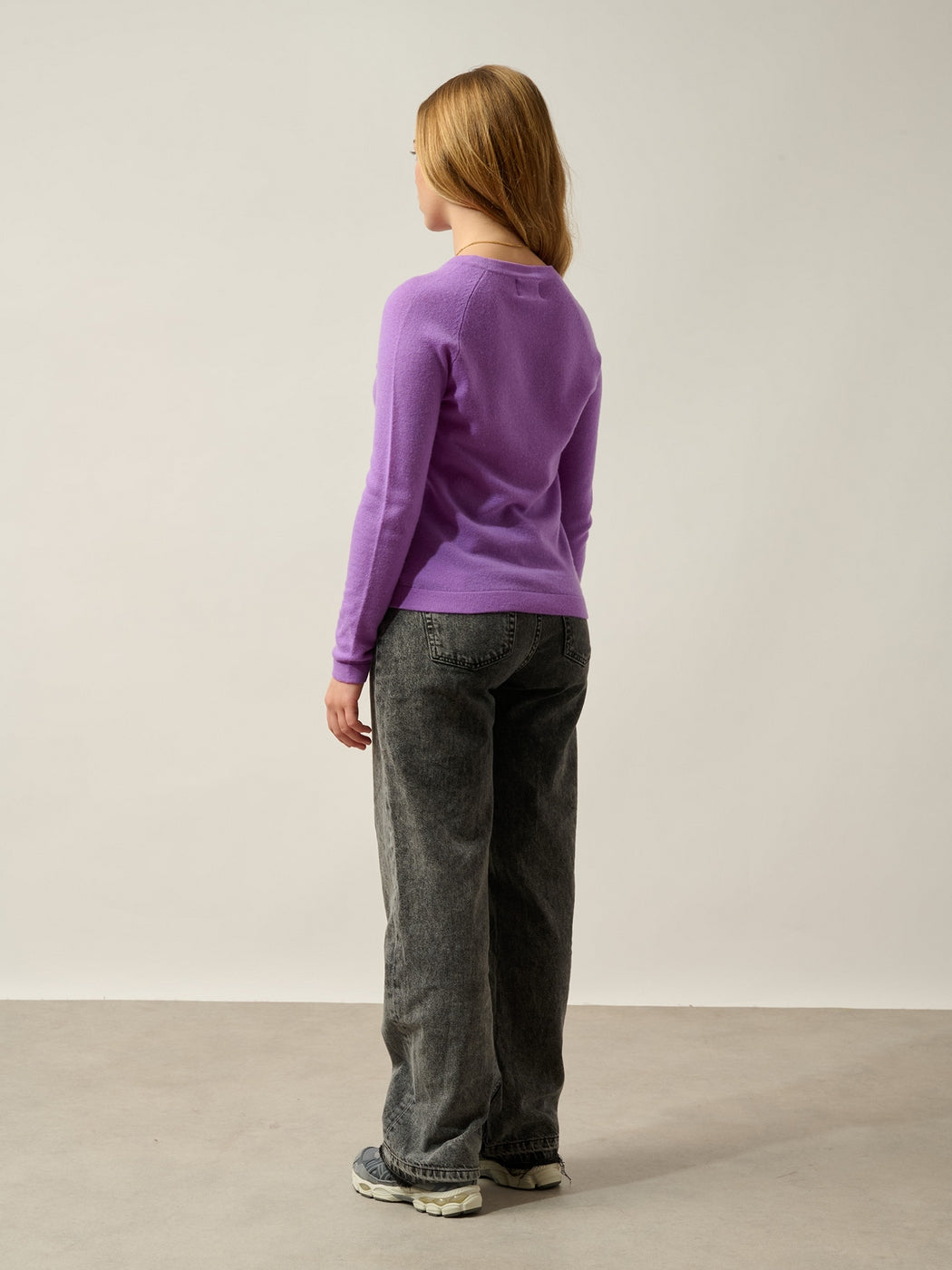 Pull Col Rond Ecrin - 100% Cachemire, 2 Fils - Lilas