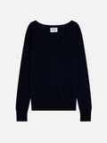 Pull Col V  - Giusalet - Noir