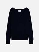 Pull Col V  - Giusalet - Noir