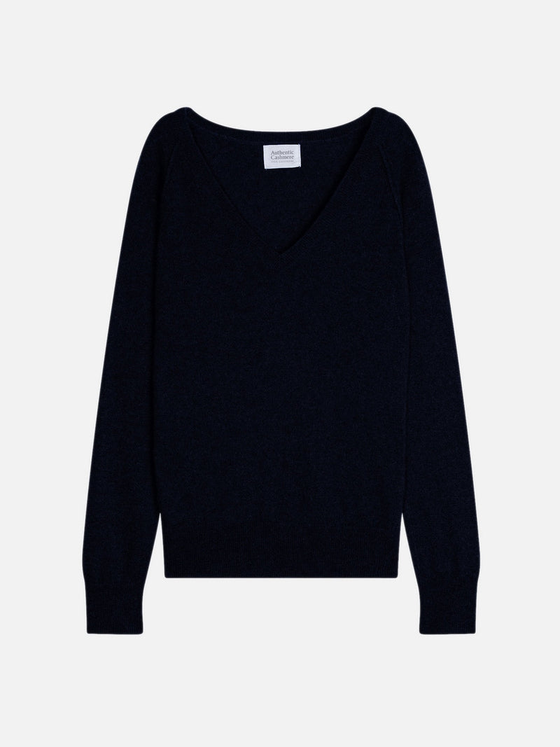 Pull Col V  - Giusalet - Noir