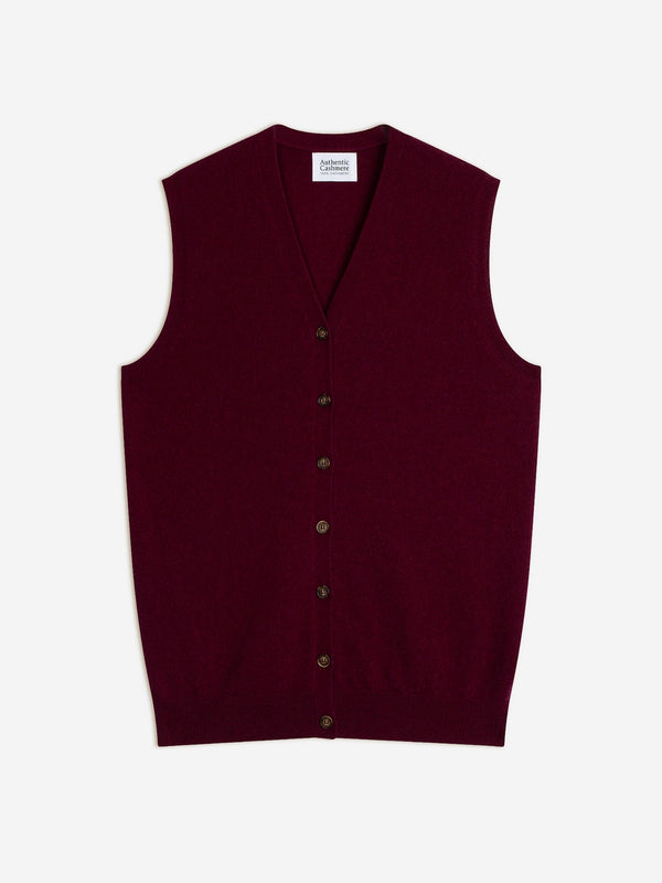 Ärmellose Strickjacke mit V-Ausschnitt Hugo - Bordeaux