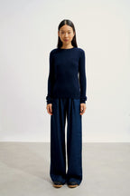 Bella Round-Neck Jumper - Navy - Women