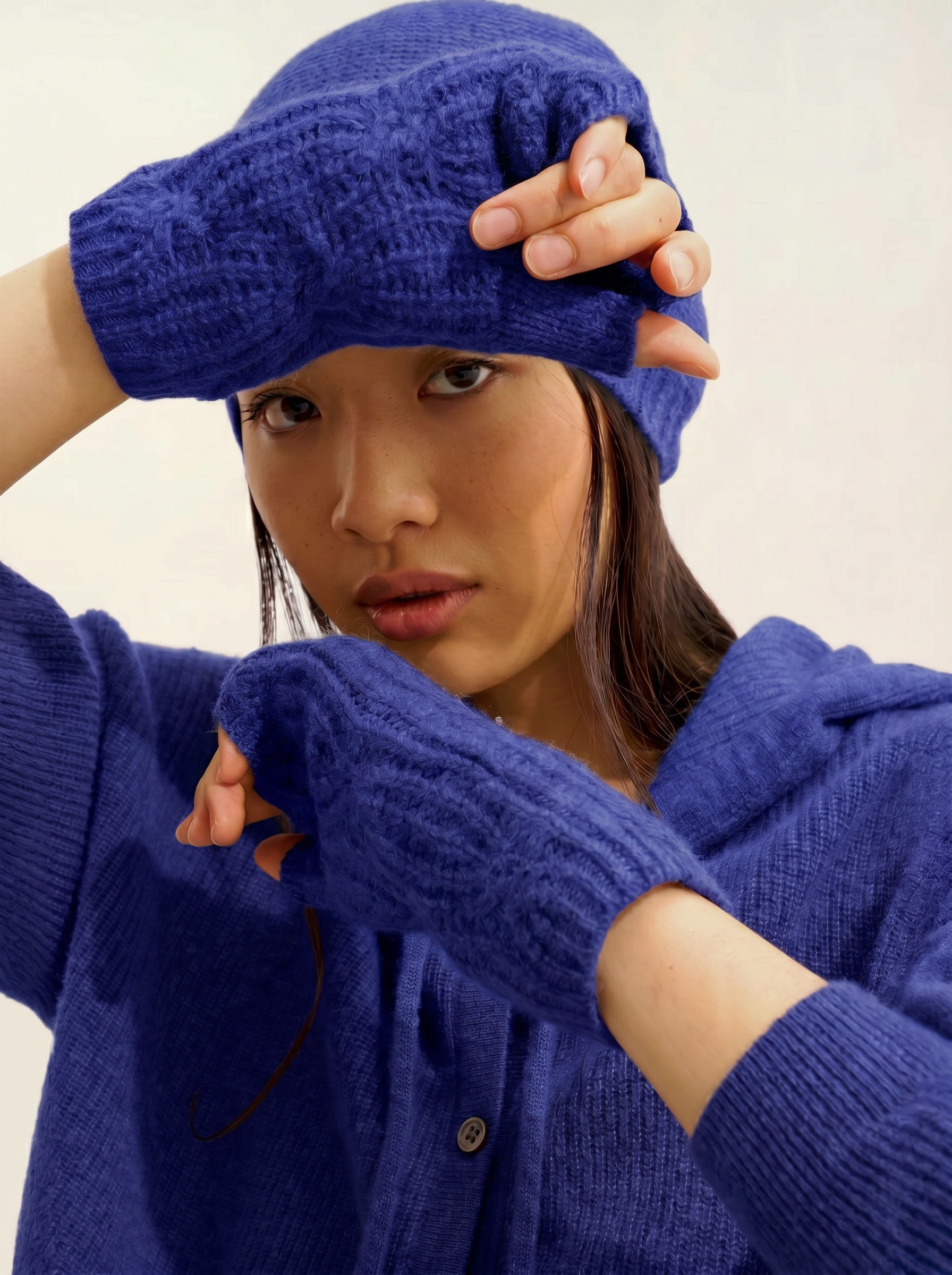 Mitaines 6 Fils Iris - Indigo - Acc