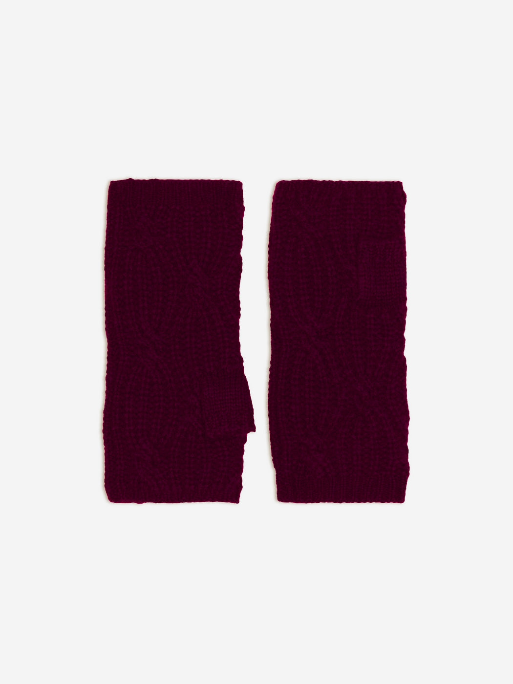 Iris 6-Ply Fingerless Gloves - Blackberry