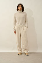 Bange Roll-Neck Jumper - Marl Pearl Grey - Men
