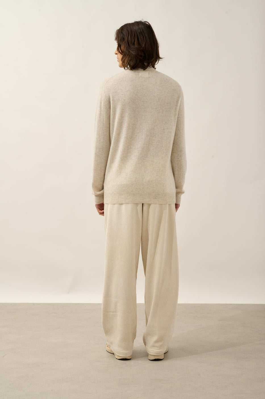 Bange Roll-Neck Jumper - Marl Pearl Grey - Men