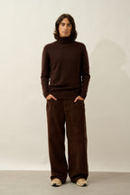 Pull Col Roulé 4 Fils Martin - Choco - Homme