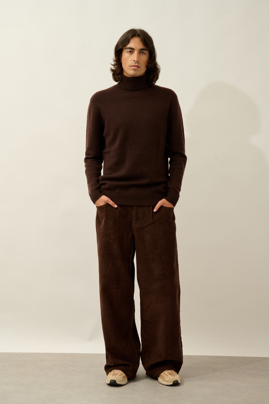 Pull Col Roulé 4 Fils Martin - Choco - Homme