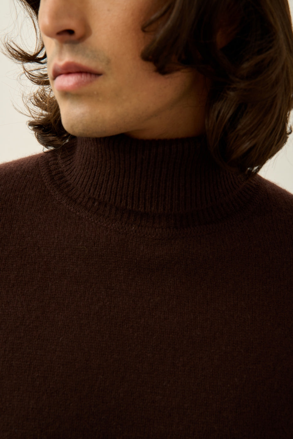 Pull Col Roulé 4 Fils Martin - Choco - Homme